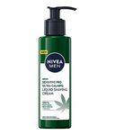 NIVEA MEN Sensitive Pro Ultra Calming Liquid Shaving Cream (200 ml), Shaving Cream Enriched with Hemp Seed Oil and Vitamin E for Stress-Minimising Face Care