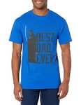 STAR WARS Men's Father's Day Vader is Your Father T-Shirt, Blue//Bestest Dad, X-Large