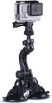 Smatree Double Suction Cup Mount, Car Mount Compatible for G*pro 13/12/11/10/9/8/7/Max/6/5/4/3+/3, for DJI OSMO Action Camera 4/3, Greater Suction Power（Updated Version）