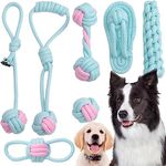 Speedy Panther 7Pcs Dog Rope Toys for Small Dog, Puppy Toys From 8 Weeks Small Dog, Natural Cotton Puppy Teething Toys for Small Mediuem Dogs