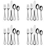 Mikasa Bravo 20-Piece 18/10 Stainless Steel Flatware Set, Service for 4