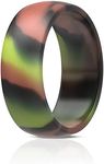 ThunderFit Silicone Wedding Rings for Men, Rubber Engagement Bands 8.7mm Wide 2.5mm Thick - 1/2/3/4/5/6/7/12/16 Variety Multipack (Pack Z - Size 4.5-5 (15.7mm))