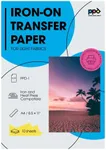 PPD Inkjet Premium Iron-On White and Light Color T Shirt Transfers Paper LTR 8.5x11” Pack of 10 Sheets (PPD001-10)