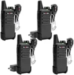 Rechargeable Walkie Talkies Long Range: MaxTalker MT1 Portable FRS Two-Way Radios, Walkie Talkie Earpiece with Mic, Walkie Talkies for Adults Cruise Ship Hiking Hunting Skiing, Walky Talky 4 Pack