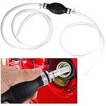 AoyfuwellWater Liquid Transfer Pump, 2m, 8mm Portable Manual Car Fuel Hand Siphon Pump for Transfer Gasoline Gas Oil Fuel Petrol Diesel Fluid Water Fish Tank Transfer Pump