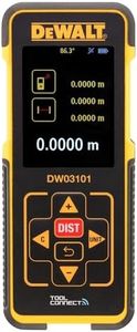 DEWALT DW03101-XJ 100 M Laser Distance Measurer for DistanceAreaPythagorasVolume Measurement with Colour Screen and Memory storage (330 Ft.)