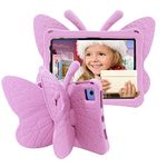 Tading for iPad 10th Generation Case Kids, Cute Butterfly Children Friendly Non-toxic EVA Foam Protective Stand Cover for New iPad 10th Gen 10.9 Inch 2022 Tablet for Girls - Pink