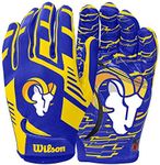 Wilson NFL Stretch Fit Football Gloves - Adult, Los Angeles Rams