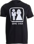 Game Over Adult Unisex T-Shirt/Groom Gift/Bachelor Party Wedding Funny Tee Shirt,M Black