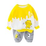 Googo Gaaga Boy's Cotton Sweatshirt With Pant (101402-Yellow-P_4 Years-5 Years_Yellow)