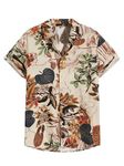 TAGAS Boy's Tropical Regular Fit Shirt (BS-2003-CREAM-13_Cream