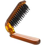 Travel Hair Brush,Foldable Boar Bristle Hair Brush Folding Bristles Hair Comb Collapsible Travel Hair Comb Pocket Hair Comb Rectangular Folding Hair Brush Compact Hair Brush Mini Hair Brush for Women