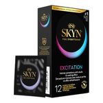 SKYN Excitation Studded Condoms - 12 Count - Ultra-Thin, Lubricated Latex-Free Condoms for a Natural, Smooth Fit