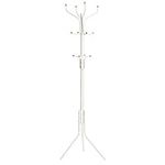 SONGMICS Metal Coat Rack, Clothes Stand, Hat Handbag Hanger, 182 cm Tall Hall Tree, RCR19W , creamy white/ Ivory