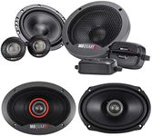 MB Quart Pair FSB216 6.5" 280 Watt Component Speakers+(2) 6x9 Coaxial Speakers