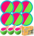 Aunnitery Beach Toys - Outdoor Games, Sand Toys, Toss and Ball Set with 6 Paddles and 3 Balls, Perfect Yard Games Outdoor Toys Games for Kids Ages 4-8 Easter Gifts for Kids/Adults/Family