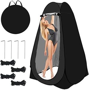 Pop Up Privacy Tent Camping Shower Tent, Instant Tent Easy Set Up and Foldable, Pop Up Shower Tent Changing Tent Privacy Tent for Portable Toilet, Hiking, Fishing, Beach, Washing, Black