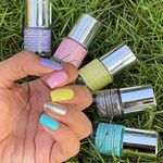 DeBelle Gel Nail Lacquers Combo Set of 5 Cherry Cola Skittles - Blueberry Crepe (Lavender), Cherry Macaron (Powder Pink ), Lemon Tart (Lemon Yellow), Sparkling Dust (Glitter), Peppermint Pudding (Mint Green) 40 ml (8 ml Each)Rakhi Gift