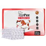 PUPPEE Pet Training Pads For Dogs, Cats, Puppies & Pets, Super Absorbent Urine Mats | Poop & Pee Trainer | Potty Pads, Pet & Puppy Peeing Toilet Trainer | 100% Water Proof & Non Slippery- 60X45CM ( Medium ) - 25 COUNT