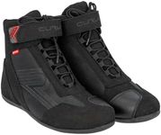 CURVE Radium Motorcycle Boots Black Micro Amara Reinforcement and Heel Red Reflective Details Laces Adult CE, black, 41 EU