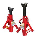 KEEAN Double Saftey Steel CAR Double Locking Jack Stand with Heavy Duty SELF Locking Ratchet Handle with Saftey PIN (3 TON)