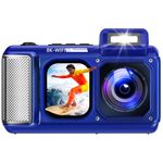 Maxmango V08 Pro 49FT Underwater Camera-8K 90MP WiFi Touchscreen Waterproof Digital Camera,2.8'' Dual-Screen Rugged Dustproof Shockproof Compact Point and Shoot Camera Snorkeling-64GB &1800mAh