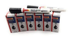 Camlin White Board Bold Point Marker Ink Black (Set Of 6) And 2 Marker Combo