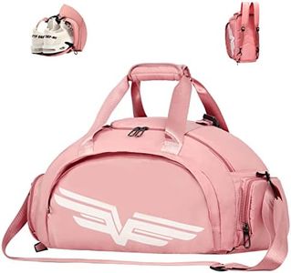 FIORETTO 30L Sports Gym Duffle Bag with Wet Pocket & Shoe Compartment, Weekender Hospital Overnight Bag for Women, Sports Holdall Backpack