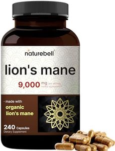 Lions Mane Mushroom Supplement Capsules 9,000mg, 240 Capsules | 120 Days Supply – Made with Organic Lion’s Mane Powder Extract – Cognitive Brain Nootropic & Immune Health Support – Non-GMO