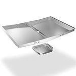 FXNFXLA Grease Tray with Catch Pan, Universal Adjustable Stainless Steel Drip Pan Set,24''-30'' Outdoor Grill Replacement Parts, for 4/5 Burner Gas Grill Models from Dyna Glo, BHG and More