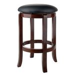 Winsome Walcott Swivel Bar Stool, 24", Walnut