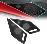 Etesan C8 Carbon Fiber Door Speaker Covers Fit for Corvette C8 Stingray Z51 Z06 E-Ray 2020-2025 Interior Genuine Carbon Fiber Sound Ring Trim Car Door Speaker Cover 2PCS