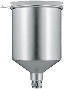 Master Elite 600 ml Aluminum Gravity Feed Spray Paint Gun Cup with Drip-Free Plastic Push-On Lid - Cup Fits All Master Elite 44 & 88 Series HVLP Spray Guns and Also Fits Several Popular Spray Guns