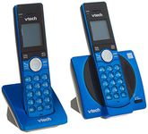 VTech CS6919-25 Dect 6.0 2 Handset Landline Telephone, Metallic Blue