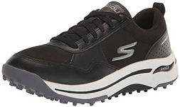 Skechers Men's Go Arch Fit Golf Shoe Sneaker, Black/White, 9.5