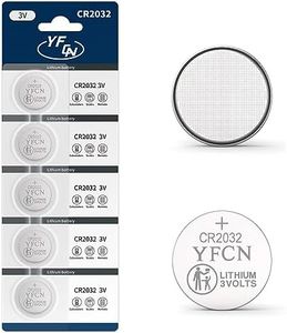 YFCN CR2032 Battery 3V Lithium Batteries 5 Count Pack CR2032 Batteries - CR 2032 Coin Cell Batteries for AirTag, Key Fob, Remotes- 10 Years Shelf Life