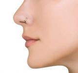 Statement Gold Leaf Nose Hoop - Unique Bohemian 7mm Nose Ring - Handmade Body Jewelry by Umanative