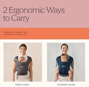 Ergobaby Embrace Baby Carrier – Newborn, Extra Soft, Head Support, Oxford Blue
