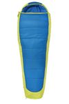 Mountain Warehouse Mummy Shaped Microlite 1400 Sleeping Bag - 3/4 Season, Insulated Camping Bag - Best for Spring Summer Blue Left Handed Zip - Regular Length (200cm)