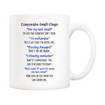 5Aup Funny Corporate Email Lingo Coffee Mug 11 Oz, Best Office Gag Gifts for Employee Colleague Coworker