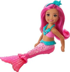 Barbie Dreamtopia Chelsea Mermaid Doll, 6.5-inch with Pink Hair and Tail, Multicolor