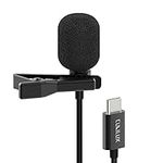 Cubilux Unidirectional USB C Lavalier Microphone, Type C Lapel MIC Compatible with MacBook, MacBook, iPhone 15+/15 Pro Max, iPad Pro, Samsung S23/S22 Z Fold/Flip 5/4/3/2, Pixel 8/7/6 Pro 7a/6a, 5FT