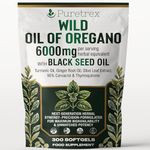 PURETREX Wild Oregano Oil 6000mg with Black Seed, Turmeric & Ginger – 300 Softgels | 95% Carvacrol for Immune & Gut Support | High-Potency Herbal Blend