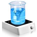 ANPOOZ Magnetic Stirrer w/Stir Bar, 2500RPM Stir Plate, 2000mL Magnetic Stir Plate, Magnetic Mixer for Brewing UK Plug (No Heating)