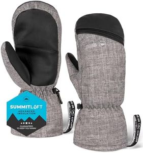 Tough Outdoors Winter Ski Mittens for Women & Men - Snow Mittens Cold Weather - Warm Insulated Waterproof Snowboard Gloves