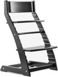 FORNEL Black Wooden High Chair for Babies and Toddlers - Adjustable Height Easy to Clean Toddler Highchair - Kids Dining Chair from 3 Years to 200 Lb, Grow with Child