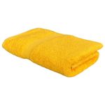 PatPug 100% Indian Ultra Soft Cotton 500 GSM Highly Absorbent, Fade Resistant, Quick Drying Large Bath Towel (Sunrise Yellow)