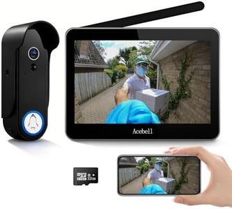 ACEBELL Wireless Smart Video Doorbell Intercom System, WiFi 1080P Video Doorbell Camera with Monitor, Video Door Phone with 7''Touch Screen, Motion Detection, No Subscription, APP Control