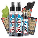 Koala Kleaner Alcohol Free and Ammonia Free Eyeglass Lens Cleaner Spray Care Kit Bundle with 2 Koala Microfiber Cloths, 16 Ounces (8oz x 2) | Safe for Cleaning All Coated Lenses and Screens