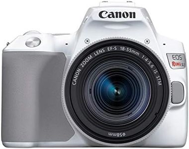 Canon EOS Rebel SL3 Digital SLR Camera with EF-S 18-55mm Lens Kit, Built-in Wi-Fi, Dual Pixel CMOS AF and 3.0 inch Vari-Angle Touch Screen, White